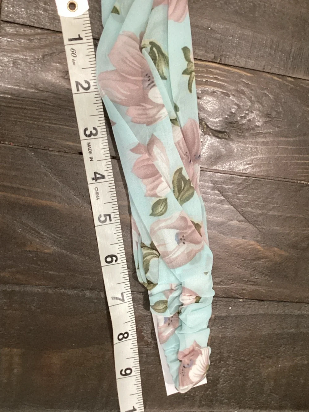 Floral Twist Headband in Mint‎ and Blush
